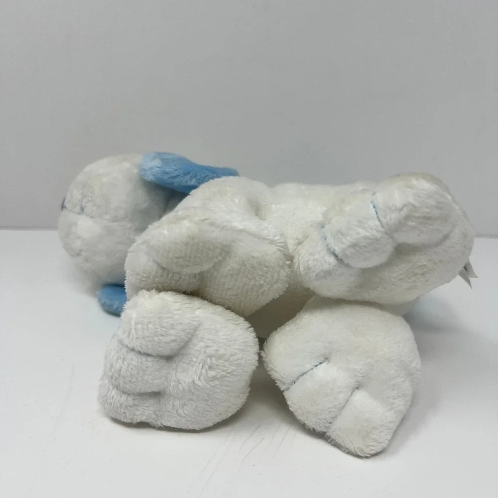 Walmart White Puppy Plush Blue Heart Nose Spotted Eye Dog‎ Stuffed Animal 7